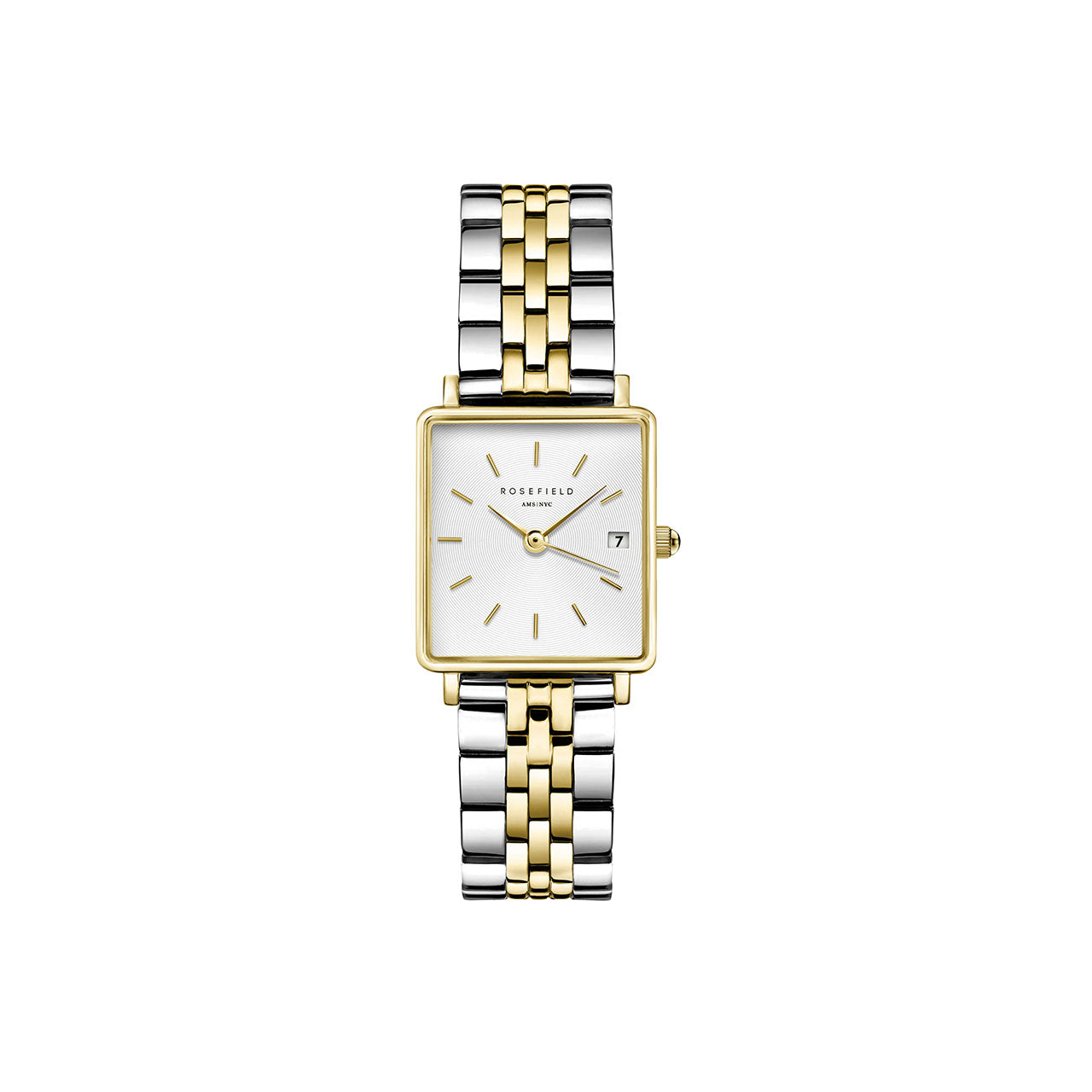 Ladies Square Faced Two Tone Rosefield Watch