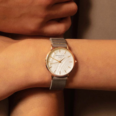 Rose Gold With Taupe Leather Strap Rosefield Watch