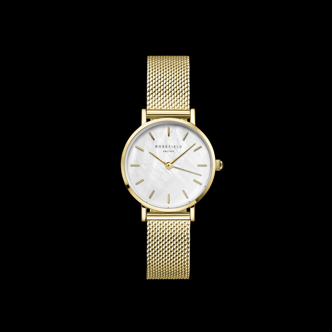 Yellow Gold With Mesh Strap Rosefield Watch
