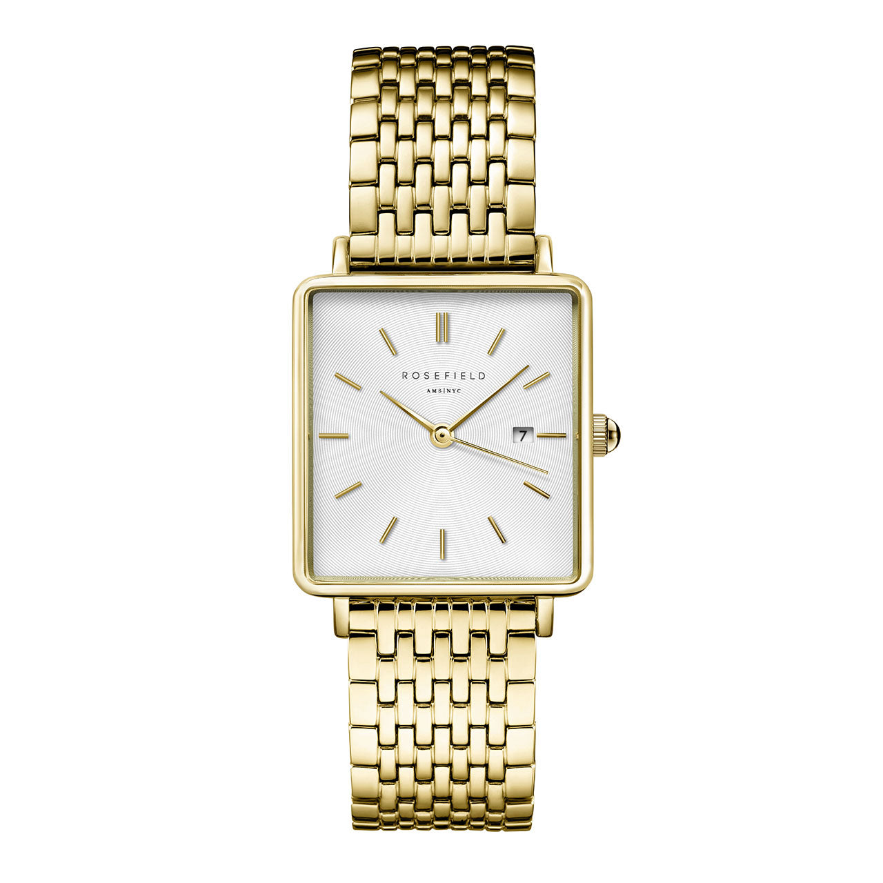 Yellow Gold With Rectangular Face Rosefield Watch