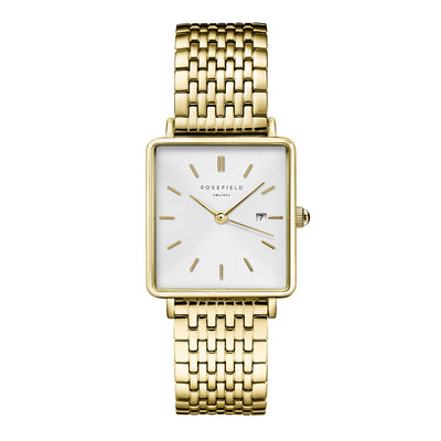Yellow Gold With Rectangular Face Rosefield Watch