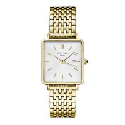 Yellow Gold With Rectangular Face Rosefield Watch