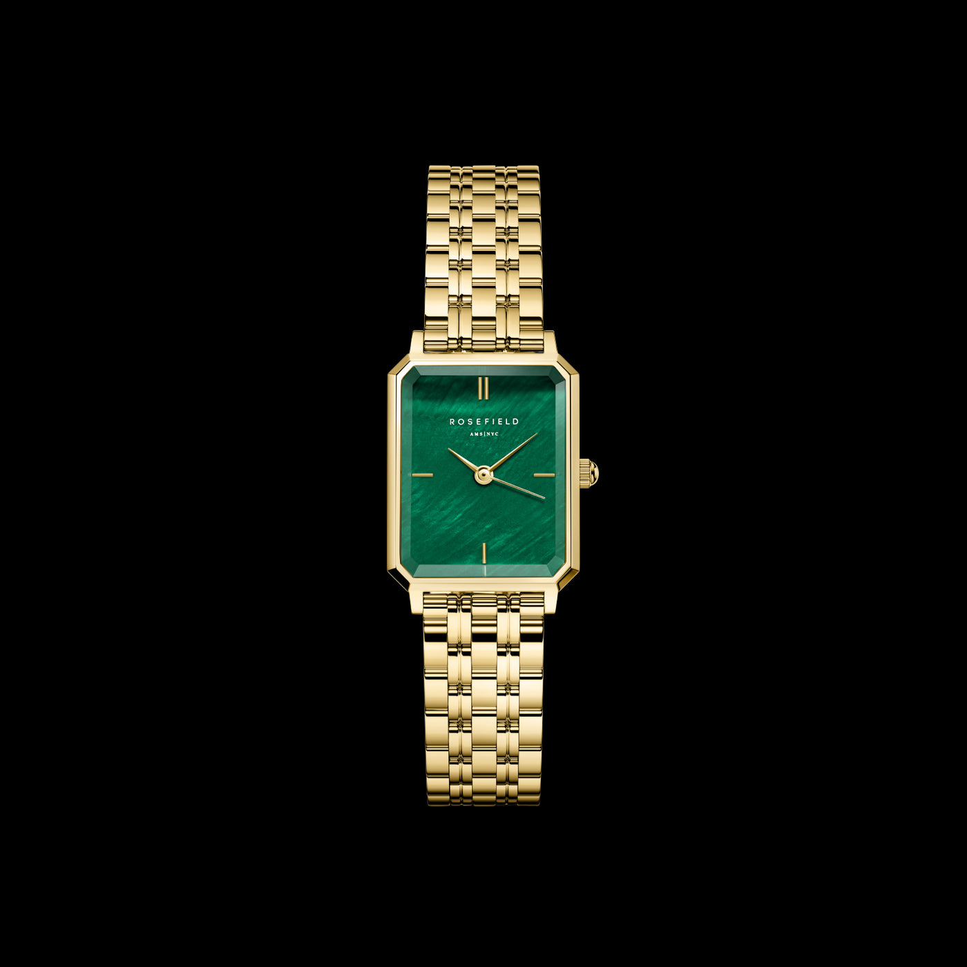 Ladies Yellow Gold With Green Dial Rosefield Watch