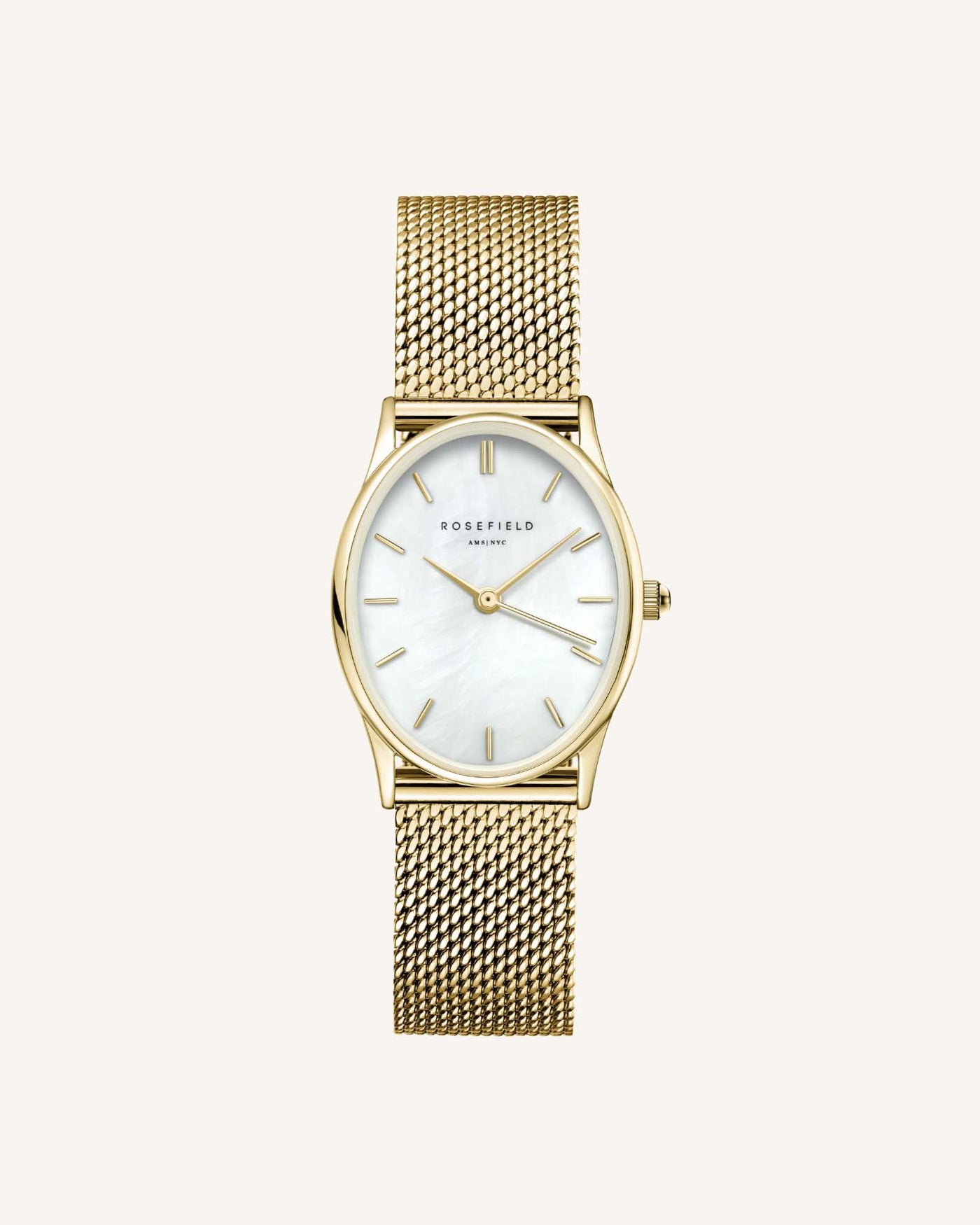 Ladies Yellow Gold Oval Rosefield Watch