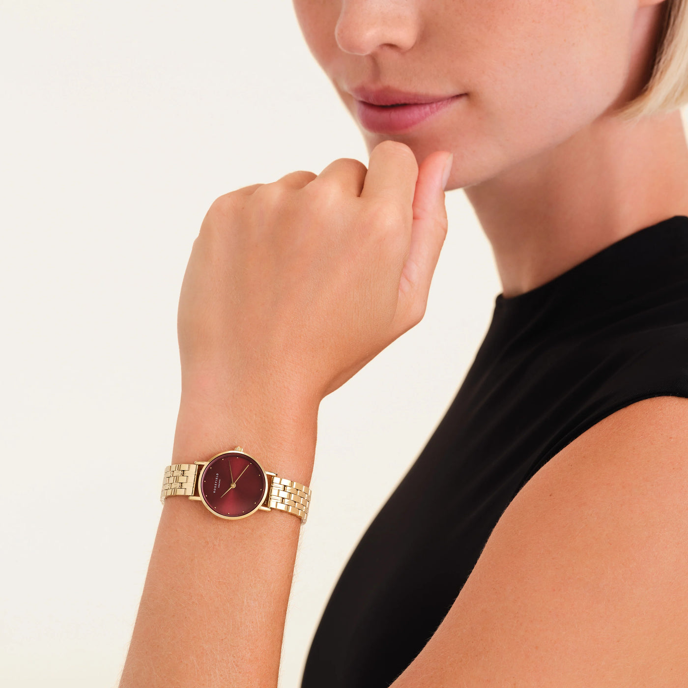 Rosefield Watch With Burgandy Dial