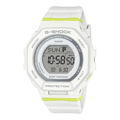 G Shock White and Resin Band. Bluetooth Step Tracker