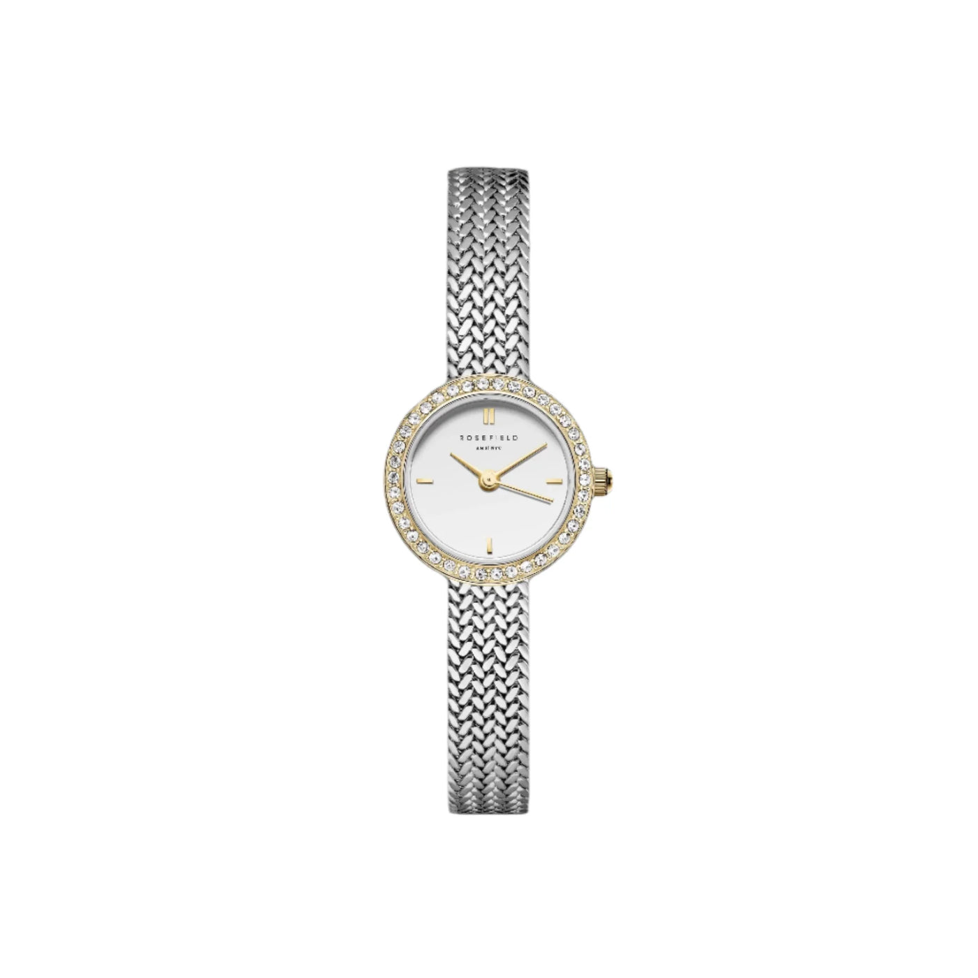 Ladies Two Tone Rosefield Mini Small Edit Crystal Dial Watch MWSMG-M06