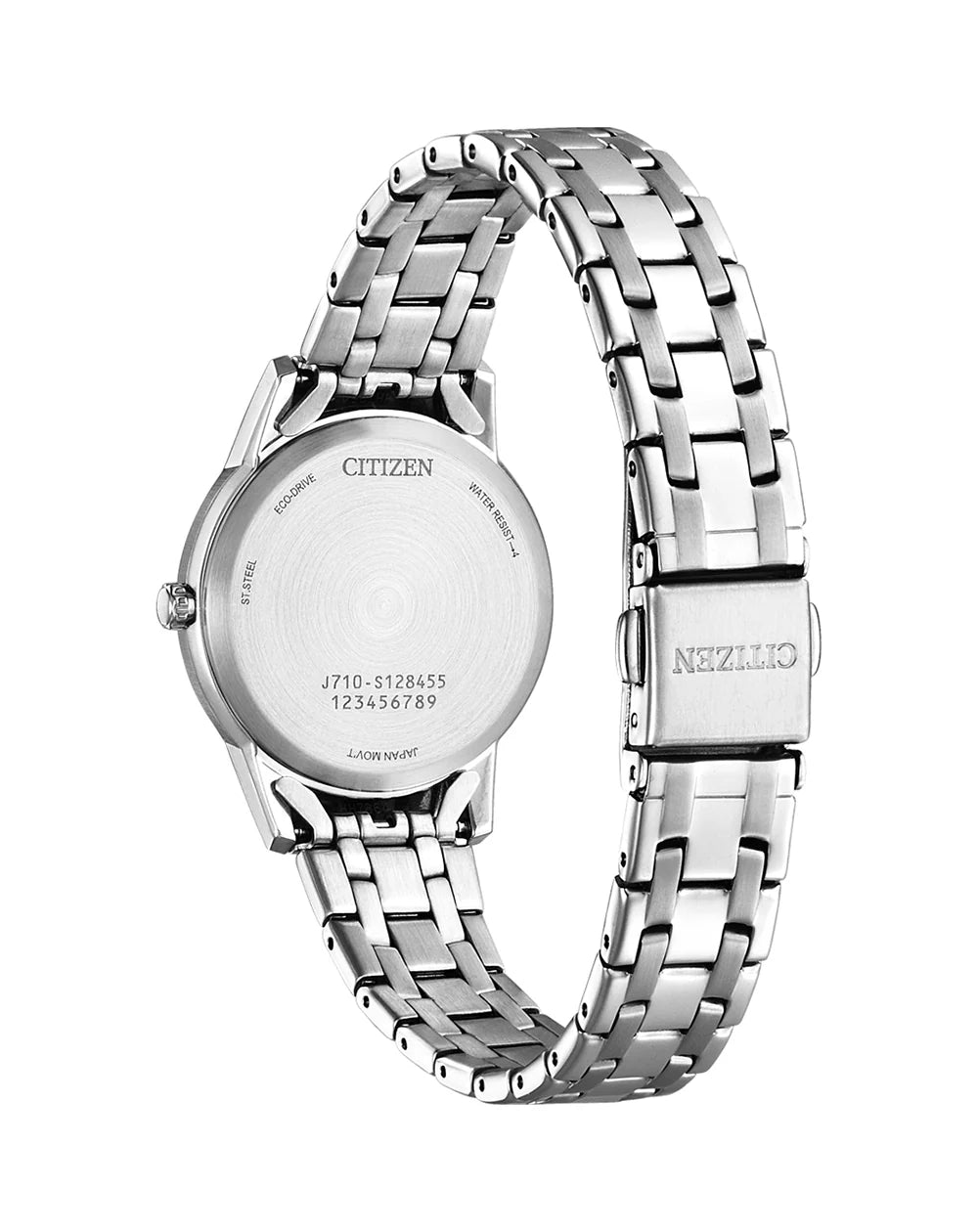 Ladies Citizen Eco Drive Blue Dial Stainless Steel Strap FE1240-81L