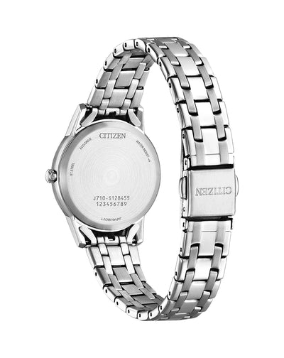Ladies Citizen Eco Drive Blue Dial Stainless Steel Strap FE1240-81L