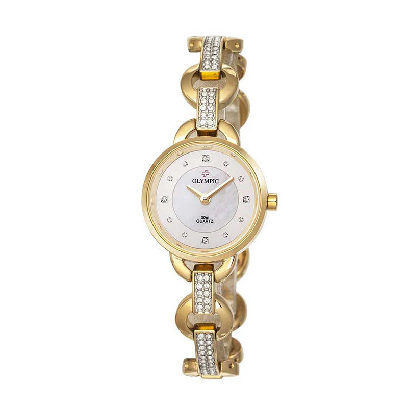Ladies Olympic Stone Set Strap Analogue Watch 75341
