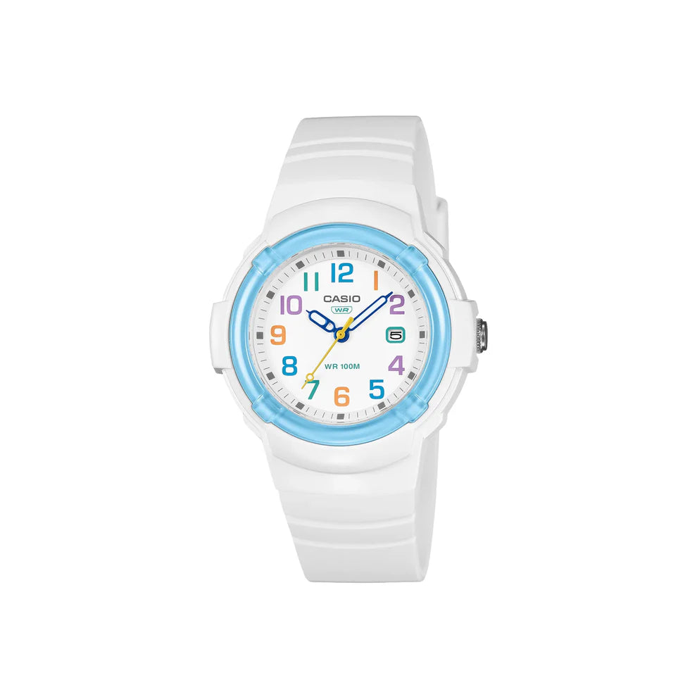 Childs Casio Blue And White Watch LX800H-7A2
