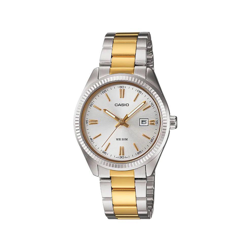 Casio Vintage Ladies Two Tone Steel Watch LTP1302SG-7A
