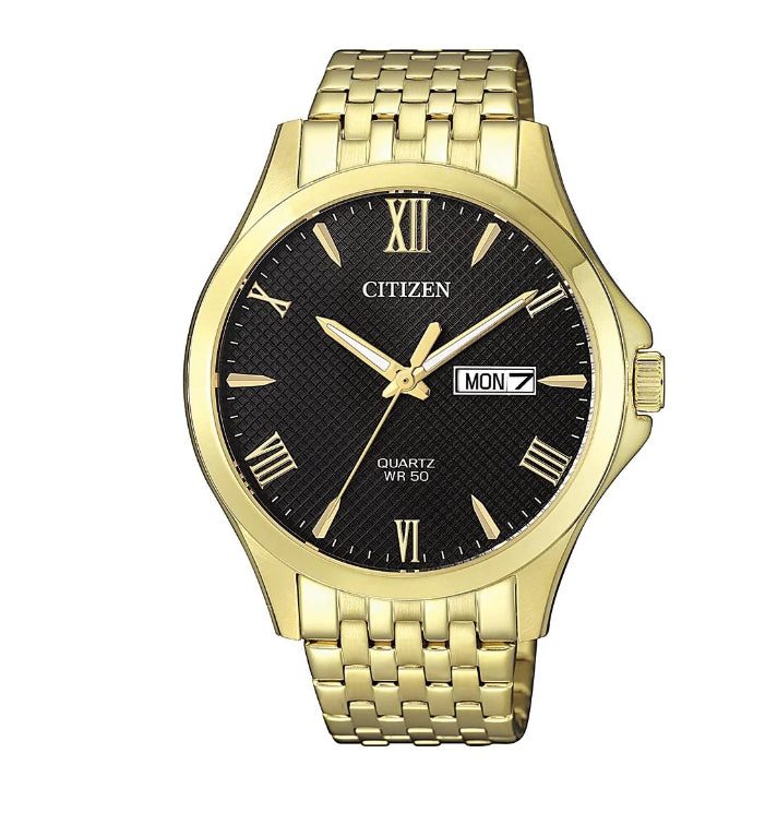 Citizen Mens Gold Plated Analogue Watch BF2022-55H