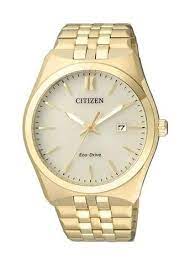 Mens Eco Drive Gold Plated Watch BM7332-61P