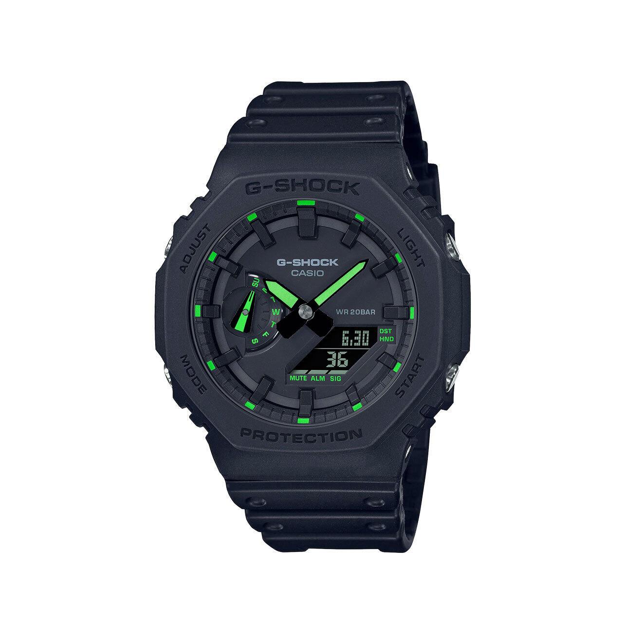 Black & Green G Shock Watch
