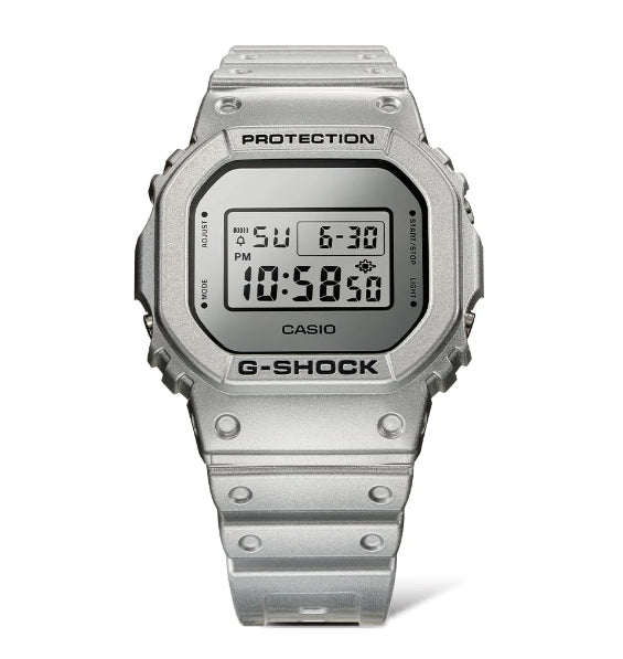 Casio G-Shock Metallic Silver Resin Cae And Strap Digital Watch