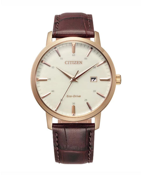 Mens Citizen Eco Drive With Leather Strap