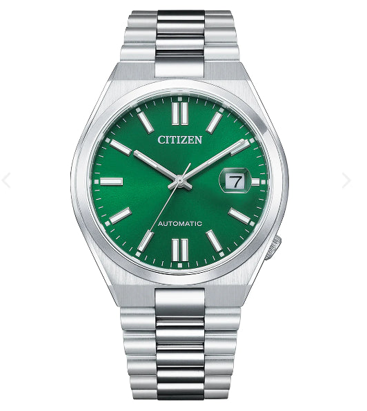 Mens Citizen Automatic Watch With Green Face