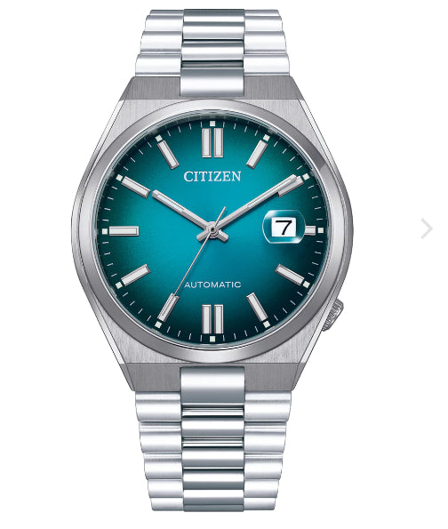 Mens Citizen Automatic With Teal Blue Face