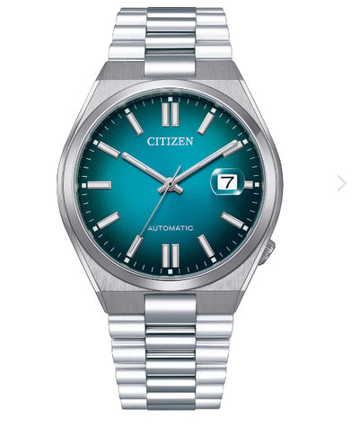 Mens Citizen Automatic With Teal Blue Face