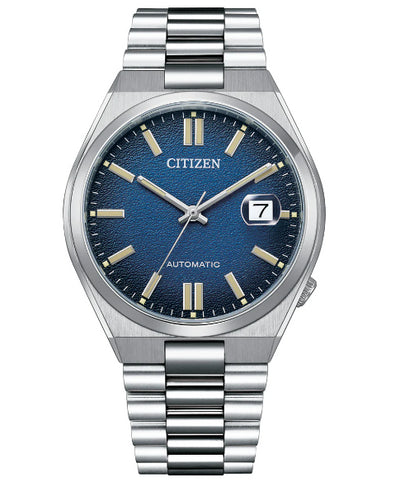 Mens Citizen Automatic Watch With Blue Face