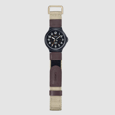 Casio Analoguge Watch With A Velco Strap MW240B-5B