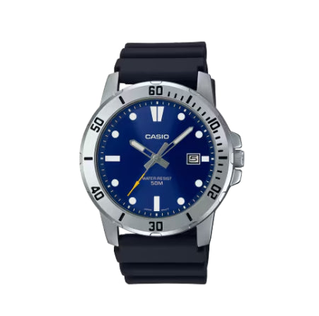 Gents Casio Analogue With Blue Face MTPVDO1-2E