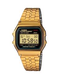 Mens Gold Casio Digital Vintage Series A159WGEA-1D