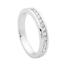 Steling Silver And Cubic Zirconia Channel Set Ring