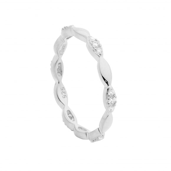 Sterling Silver Cubic Zirconia Stacker Ring