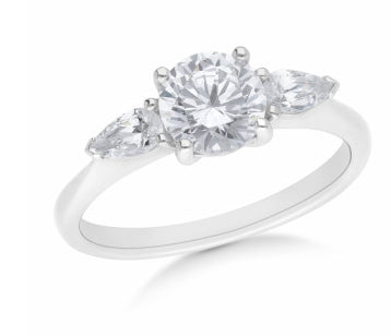 Sterling Silver Cubic Zirconia Ring (Can Be Made With Diamonds) Enquire Today