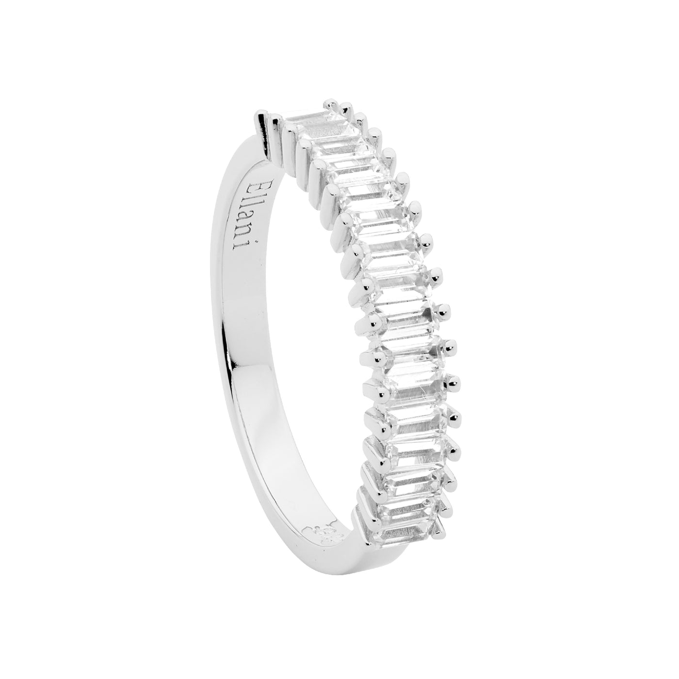 Sterling Silver Baguette CZ Ring