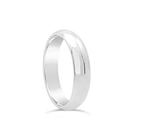 Sterling Silver Domed 5Mm Band Ring