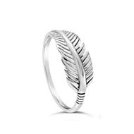 Sterling Silver Feather Ring