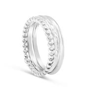 Sterling Silver Three Ring Stackable Set