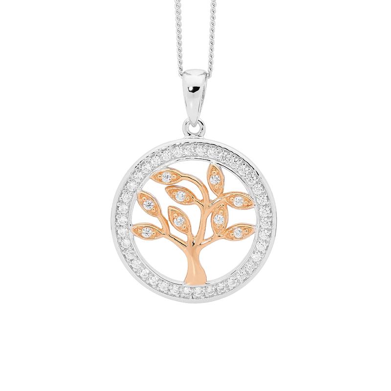 Sterling Silver Cubic Zirconia 'Tree Of Life' Pendant