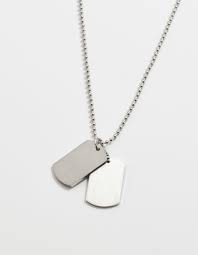 Stainless steel dog tags 55cm long