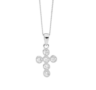 Sterling Silver Cubic Zirconia Cross