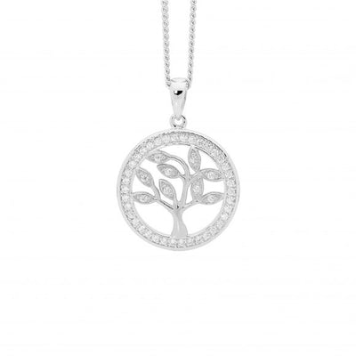 Ellani CZ Tree Of Life Pendant