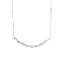 Ellani Twist Curved Bar Necklace
