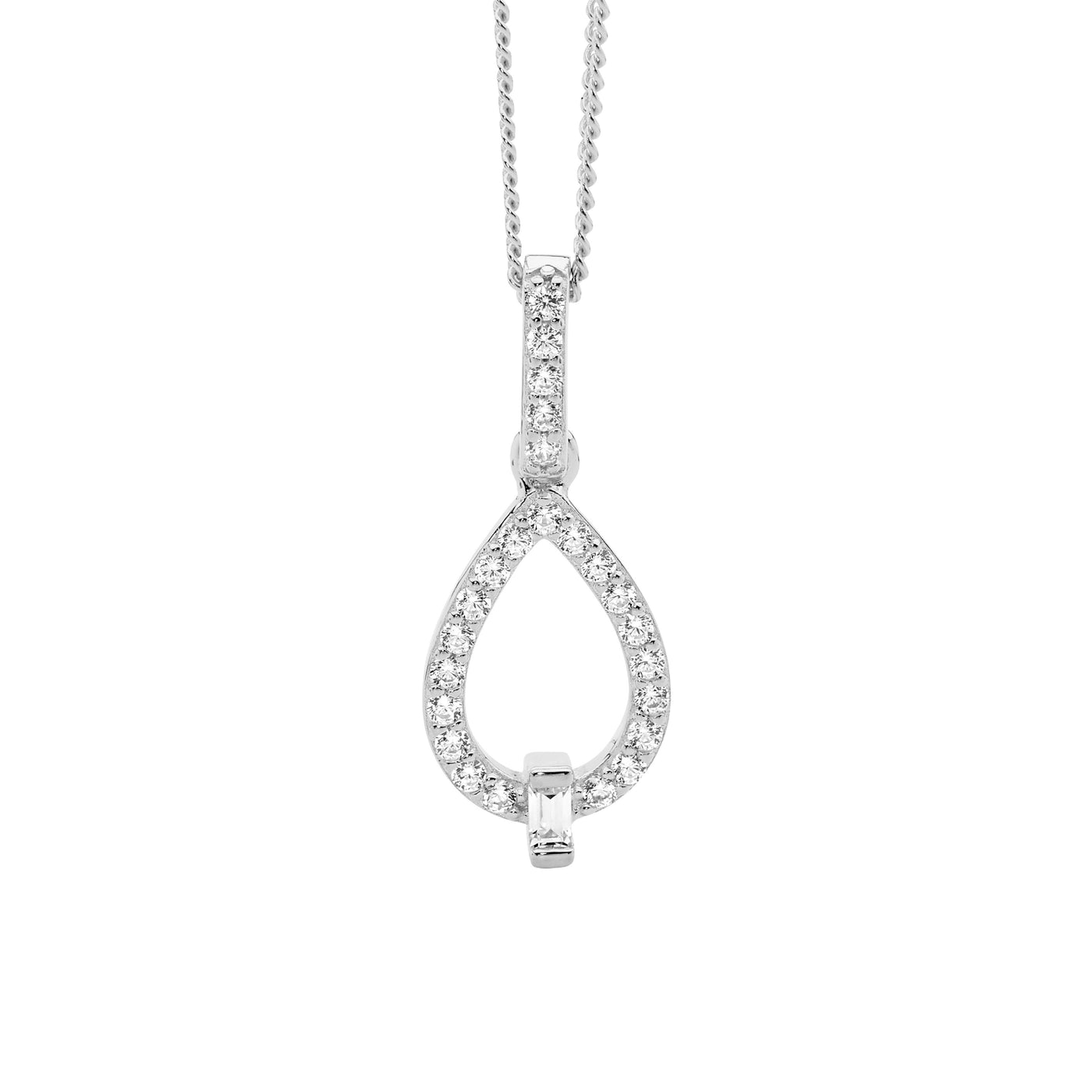 Sterling Silver Cubic Zirconia Pendant