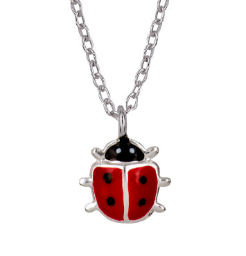 Sterling Silver Lady Bird Pendant With Chain