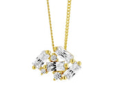 Sterling silver yellow gold plated CZ pendant