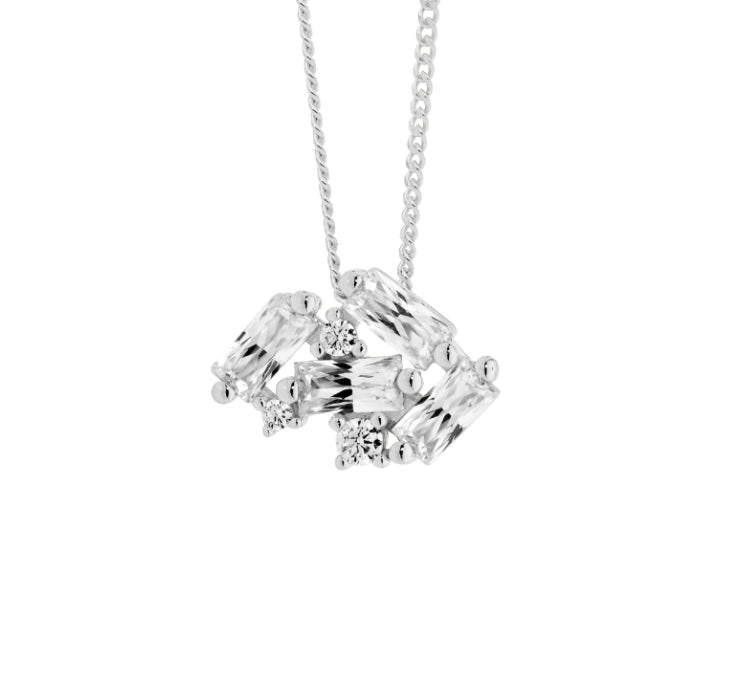 Sterling silver cubic zirconia pendant