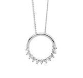 Sterling Silver Cubic Zirconia Circle Pendant