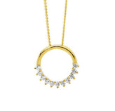 Sterling silver gold plated cz pendant
