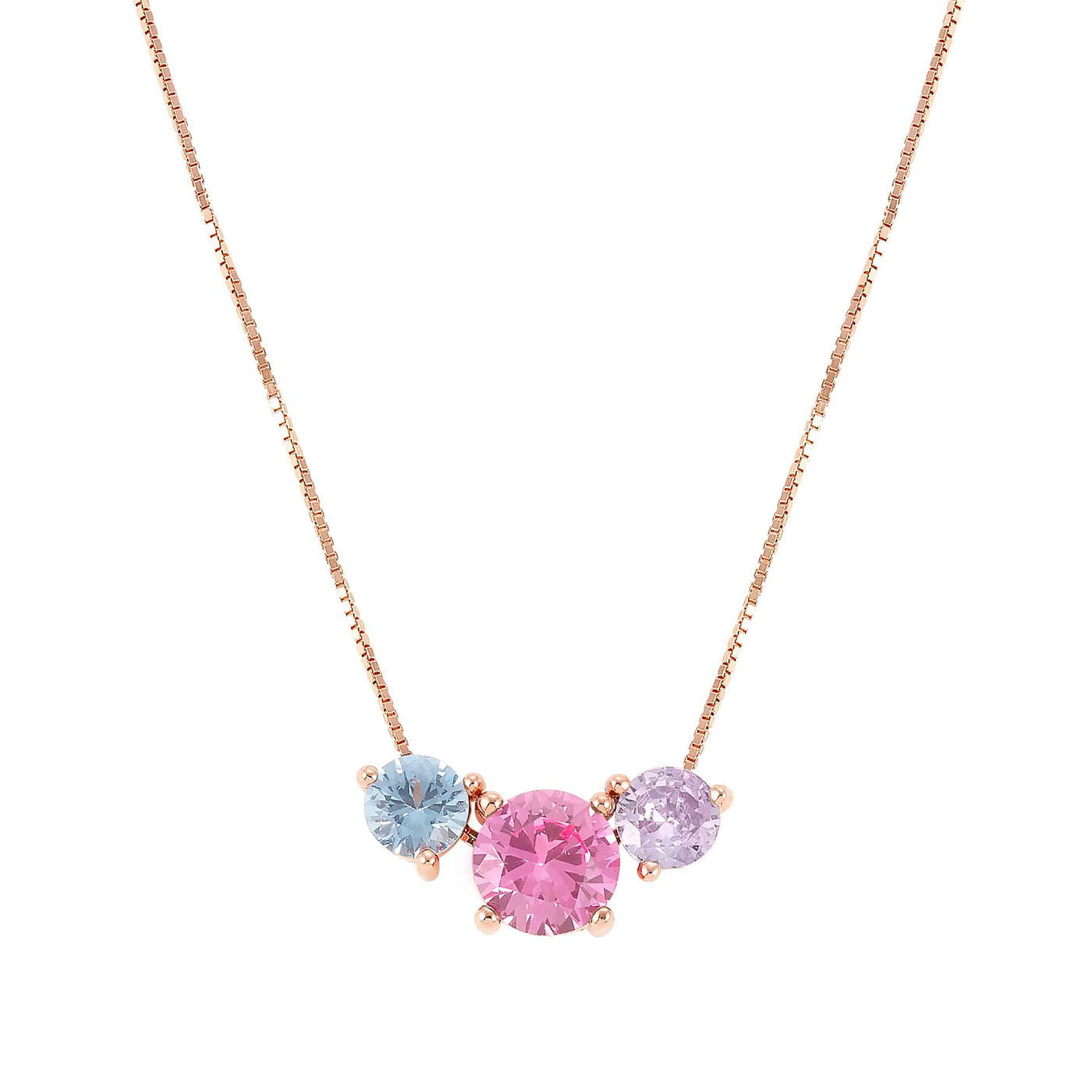 Nomination Sterling Silver Rose Gold Plated Colour Wave Necklace 149820/011