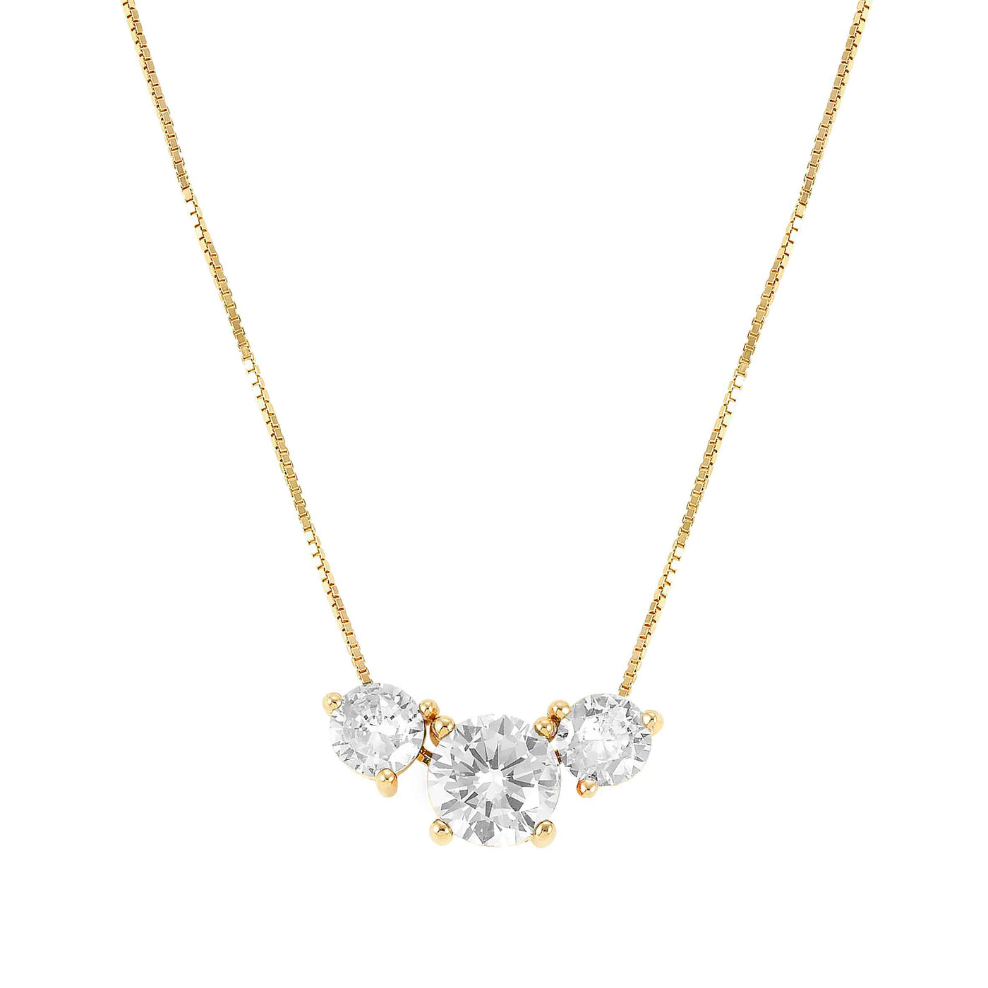 Nomination Stlerling Silver Gold Plated CZ Colour Wave Necklace 149820/012