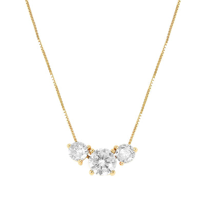 Nomination Stlerling Silver Gold Plated CZ Colour Wave Necklace 149820/012