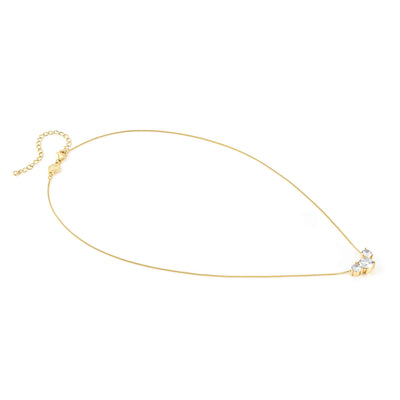Nomination Stlerling Silver Gold Plated CZ Colour Wave Necklace 149820/012